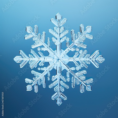 snowflake on blue background