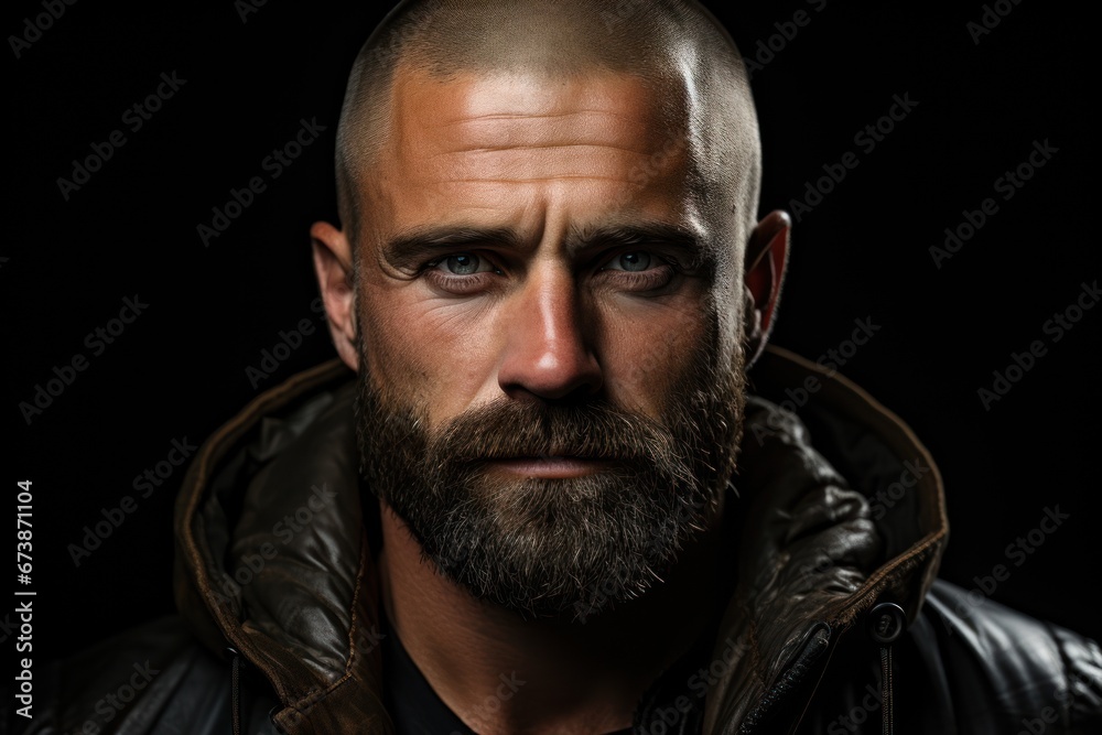 bald man with beard
