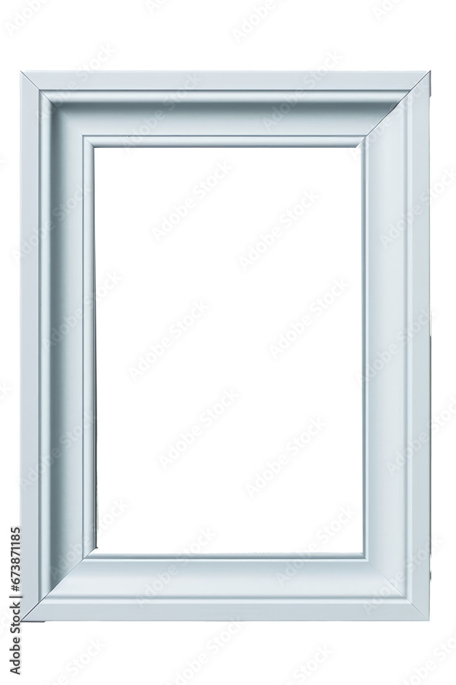 simple thin light blue picture frame on transparent background simple thin light blue picture frame on transparent background