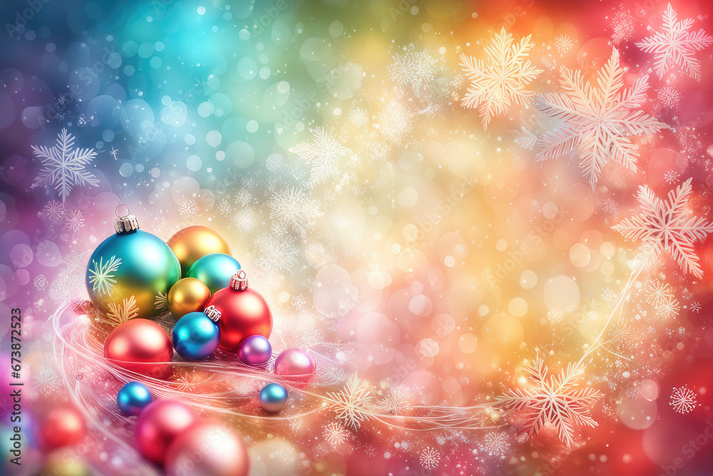Fototapeta premium Abstract composition of happy holidays card with blurred background, christmas celebration, Culture and Religion concept, generative ai