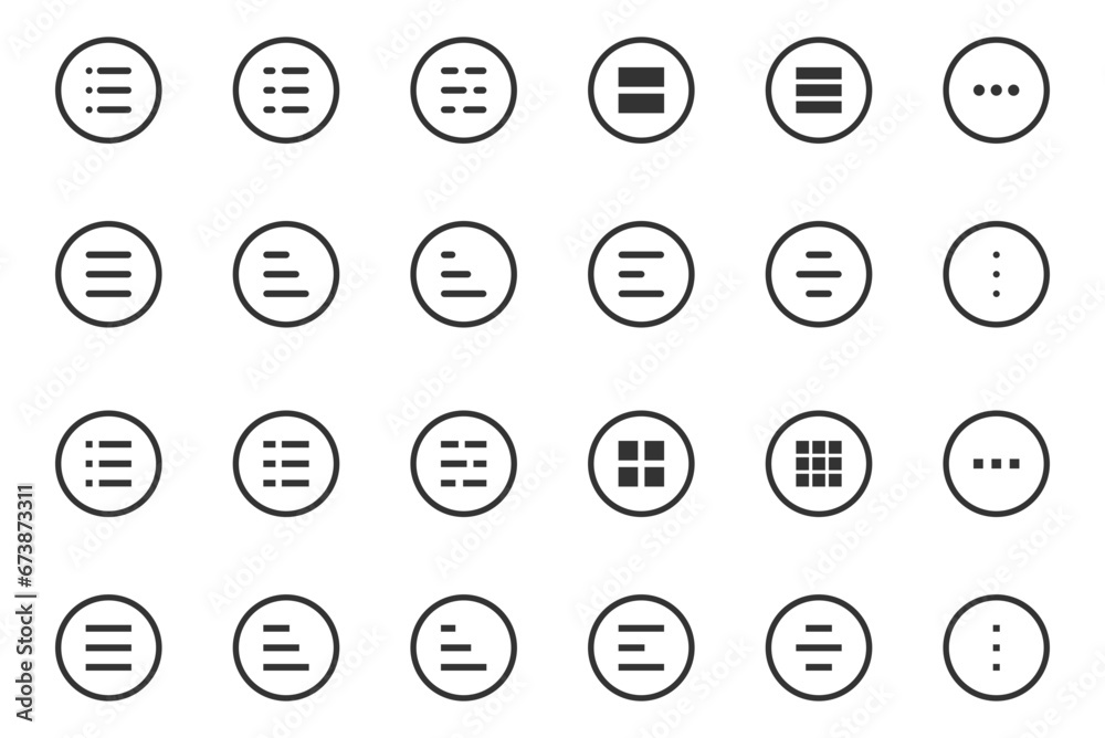Application burger lines menu symbol. Line icon button navigation Application burger lines menu symbol. Line icon button navigation