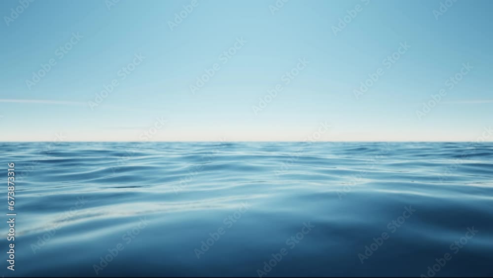 custom made wallpaper toronto digitalWave sea beach and blue sky abstract background. Nature and summer concept. 3d render