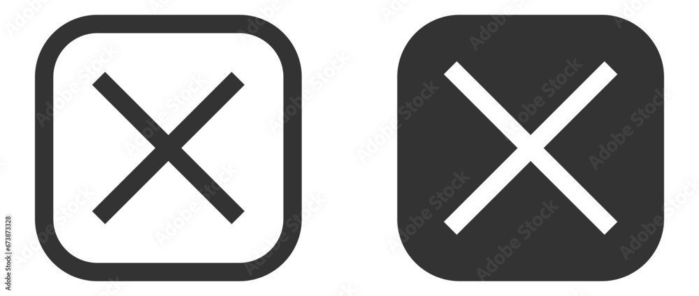 Close icon vector sign. Cancel symbol web design. Error Close icon vector sign. Cancel symbol web design. Error