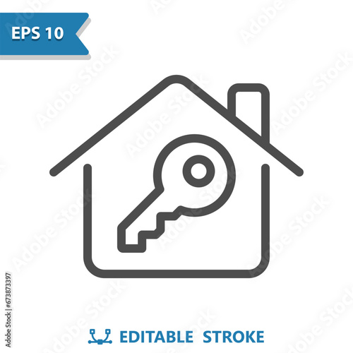 House Icon. Key, Lock, Locked, Security