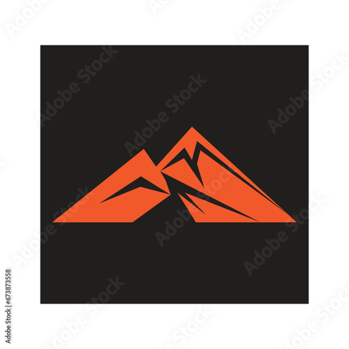 Mountain icon Logo Template Vector illustration design