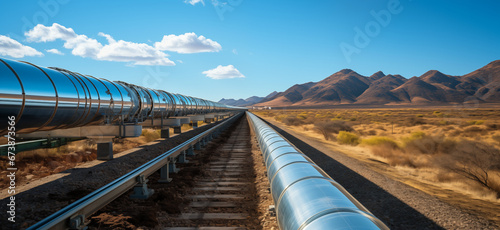 Oil pipeline in the desert, Energy concept