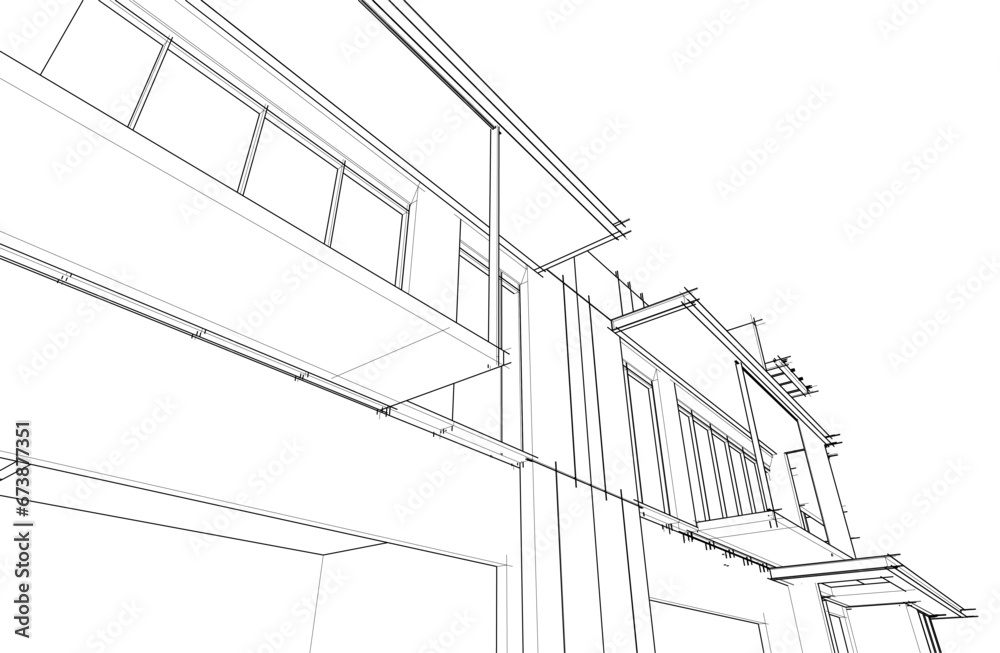 house 3d sketch