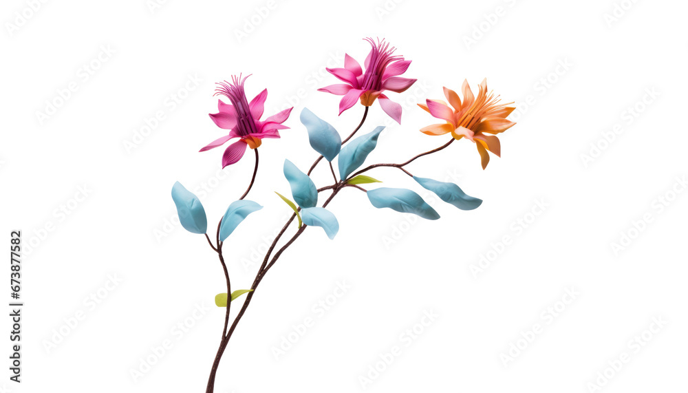 bouquet of flowers isolated on transparent background cutout