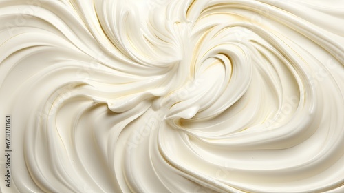 Closeup background, whipped cream texture .