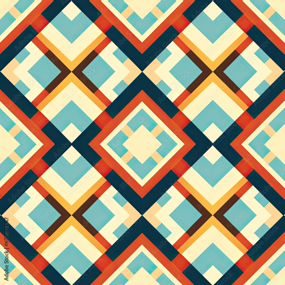 Abstract background with geometric shape pattern, retro and vintage color Abstract background with geometric shape pattern, retro and vintage color