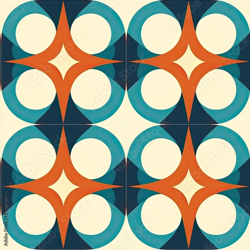 Abstract background with geometric shape pattern, retro and vintage color