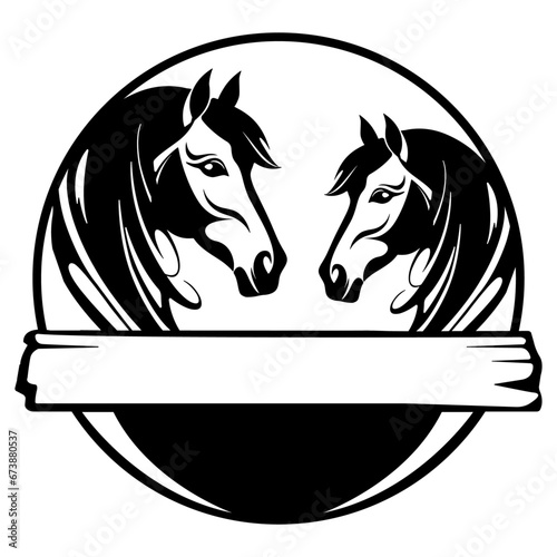 Beautiful Horse Head in Circle, Horse Graphic Svg Cut File