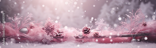 Magic Winter Christmas Background Snowflakes photo