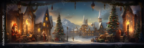 Christmas wide screen background wallpaper illustration design, new years © Filip