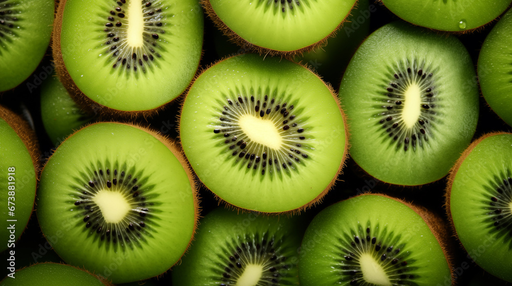 A group of kiwi slices - fruit background wallpaper A group of kiwi slices - fruit background wallpaper