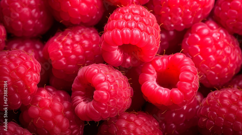 A group of raspberries - fruit background wallpaper