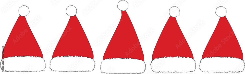 Happy Santa Hat vector design in stunning quality. Vector 10 EPS illustration. Easy to use. Happy Santa Hat vector design in stunning quality. Vector 10 EPS illustration. Easy to use.