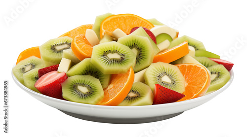 A plate of fruit on a white background - isolated on transparent background photo
