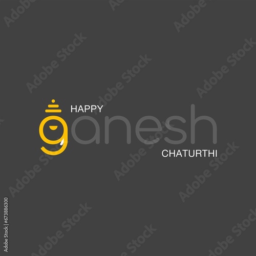 Happy Ganesh Chaturthi Minimal post photo