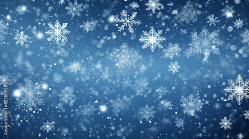 Snowflakes Christmas Vector Background for Festive Designs and Decorations © sunanta