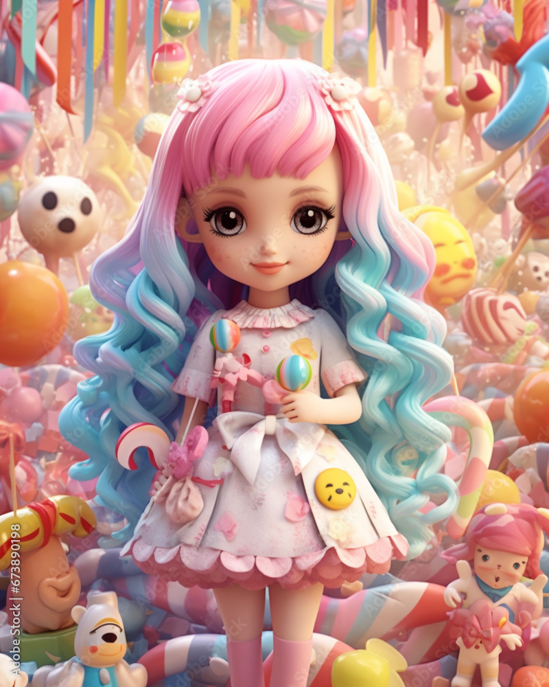 Cute girl with lollipop Cute girl with lollipop