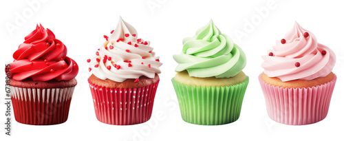 Cupcake isolated on transparent or white background, PNG