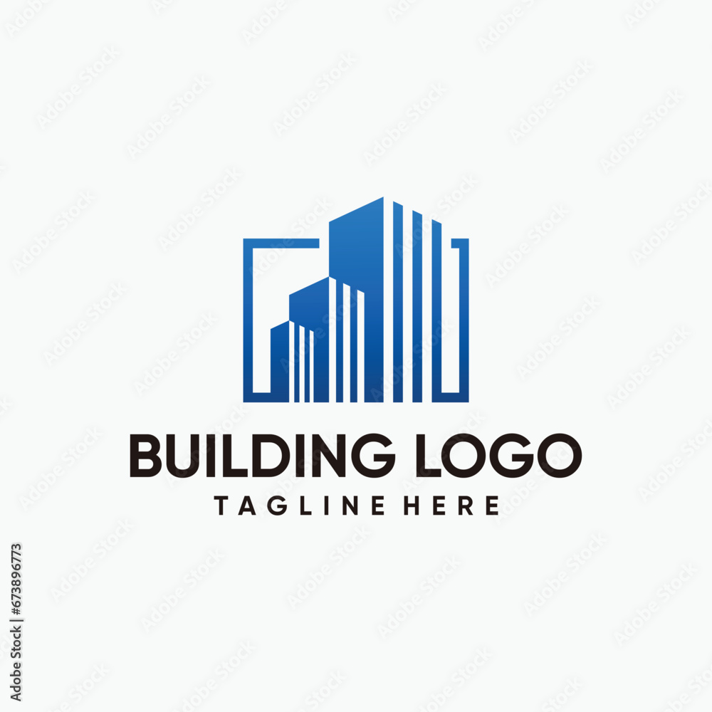 real estate, creative house, abstract buildings logo design template