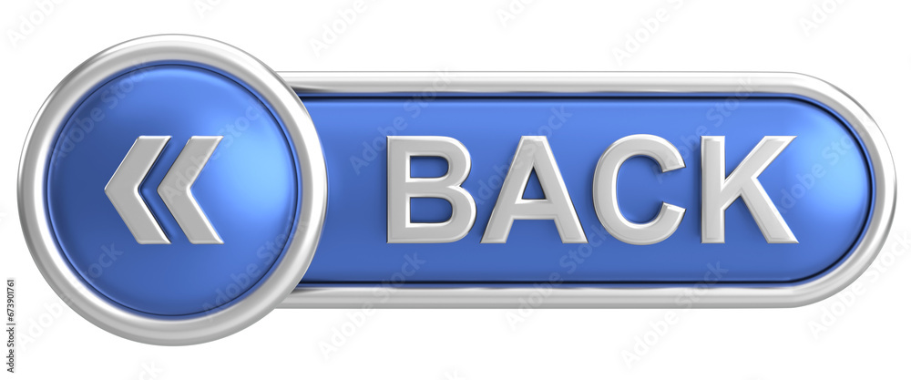 Previous button. Back button. 3D illustration. Previous button. Back button. 3D illustration.