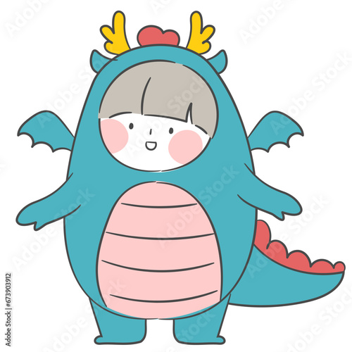 용 의상을 입은 캐릭터