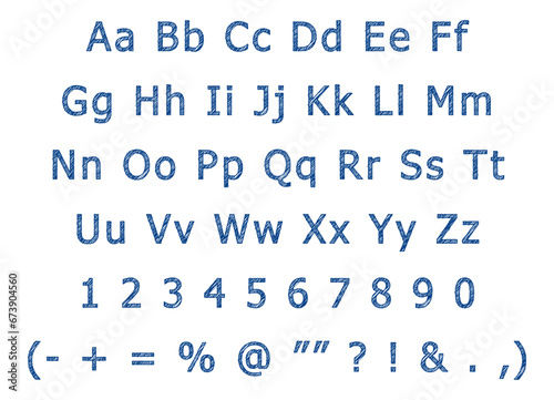 Pen hand drawing letters english alphabet