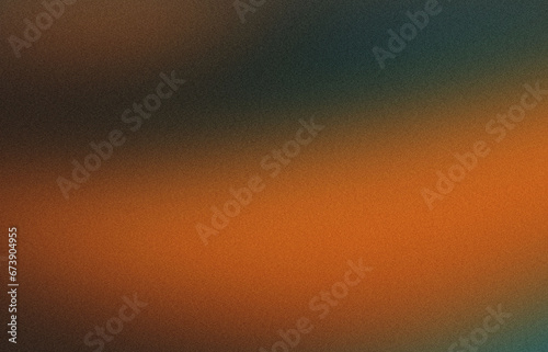 orange green waves , spray texture color gradient rough abstract retro vibe background template , grainy noise grungy empty space shine bright light and glow