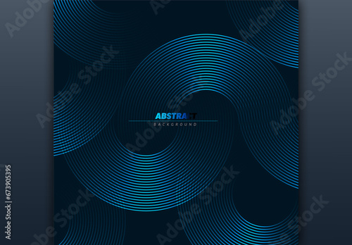 Obraz na płótnie Abstract dark blue background made from blue half circles with place for your text w salonie