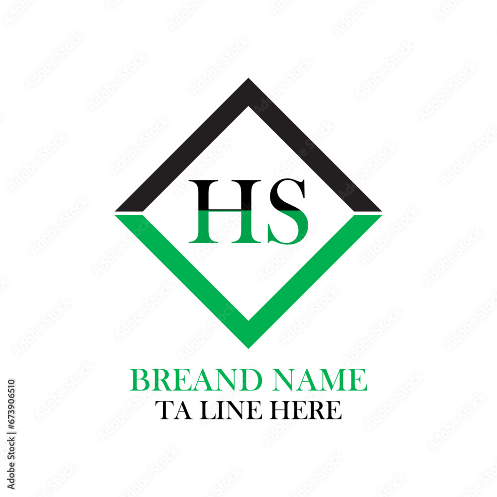 HS capital letter enclosed in a square. HS letter logo creative design. HS unique design. Creative Modern HS Letters icon vector Illustration HS capital letter enclosed in a square. HS letter logo creative design. HS unique design. Creative Modern HS Letters icon vector Illustration