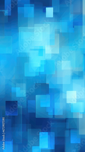Abstract blue square pattern digital background design.