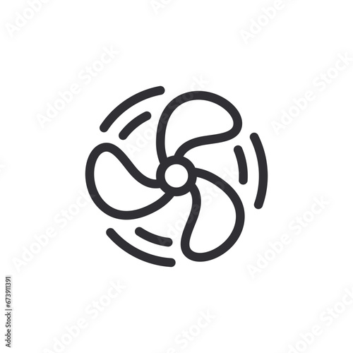 Fan icon. Ventilator. Turbine symbol. Propeller screw. Propeller icon. Screw. UI icon. Airflow icon. Airflow pictogram. Air conditioner. Pinwheel sign. Turbine symbol. Airing sign. Cooler. Hair dryer.
