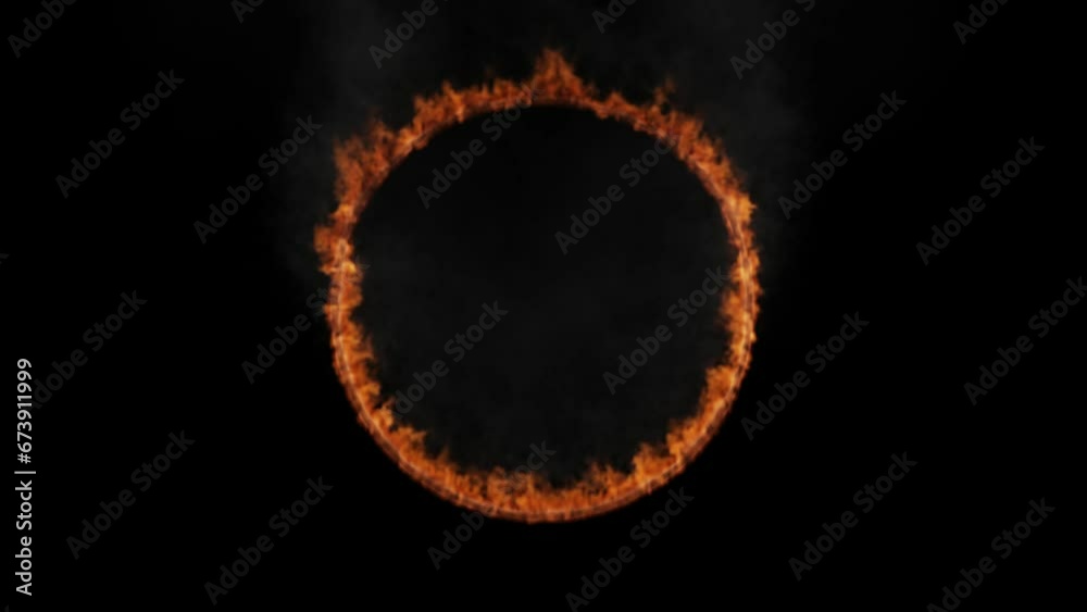 Waiting for a stunt. A circus hoop lights up against a black background, waiting for the performer to come out. Waiting for a stunt. A circus hoop lights up against a black background, waiting for the performer to come out.