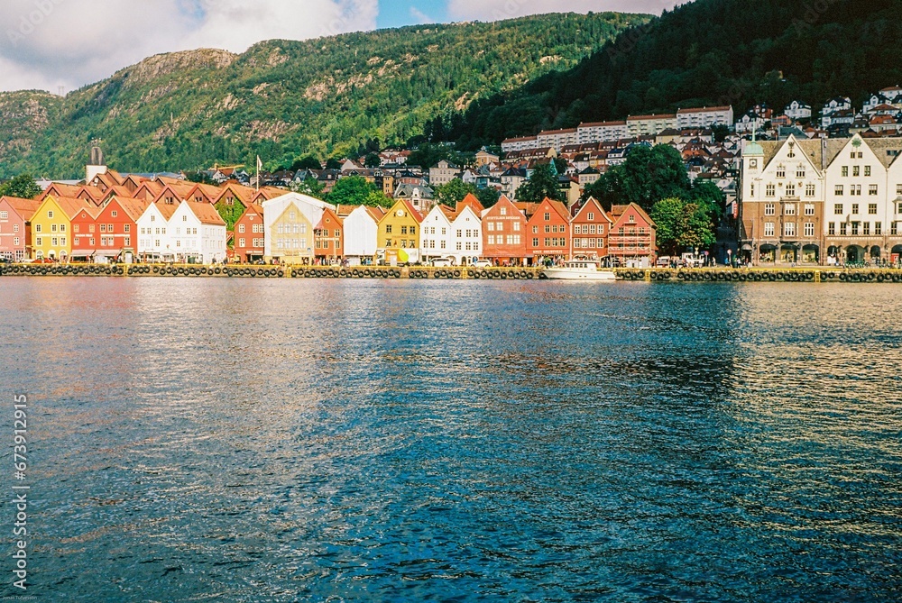 The famous Bryggen in Bergen in Norway, Scandinavia