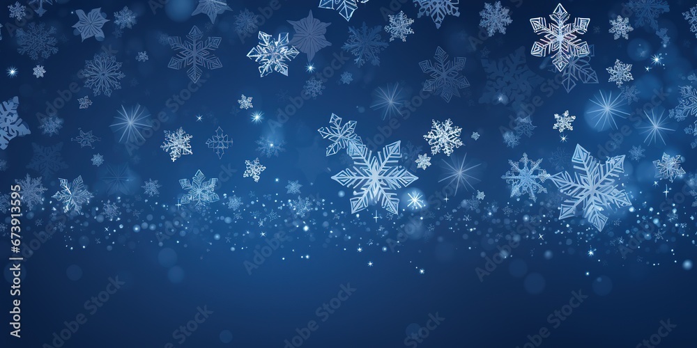 Blue christmas banner with snowflakes. Merry Christmas and Happy New Year greeting banner. Horizontal new year background, headers, posters, cards, website. Vector illustration. Generative AI
Blue christmas banner with snowflakes. Merry Christmas and Happy New Year greeting banner. Horizontal new year background, headers, posters, cards, website. Vector illustration. Generative AI