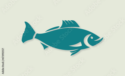 Fish logo design vector, restaurant logo design and icon
