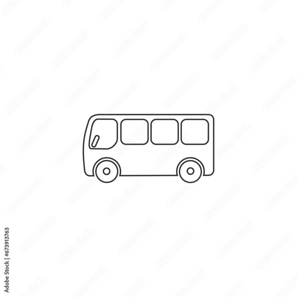 Bus icon symbol vector on white Bus icon symbol vector on white
