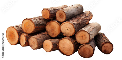 Bundle of firewood for a fireplace  stove  or campfire  cut out