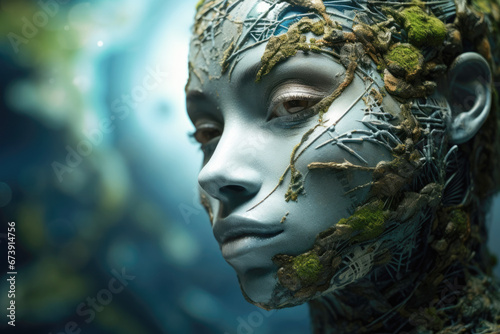 Closeup portrait of mother earth