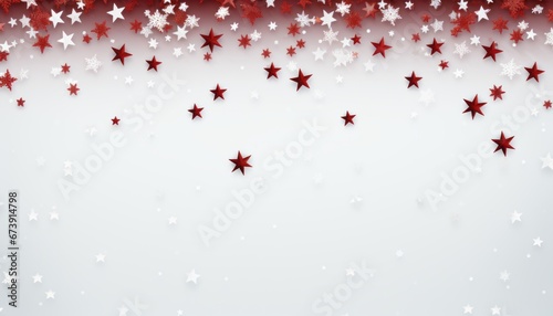Festive and elegant christmas decor on a clean white background, perfect for text placement mockup