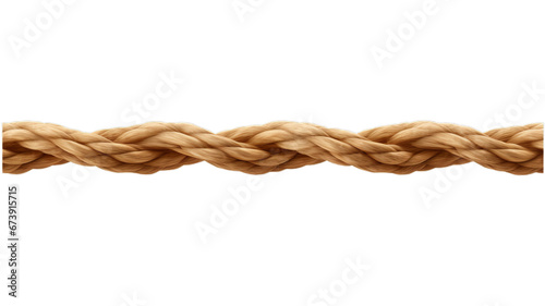Transparent Rope Coil Isolated on White Background
