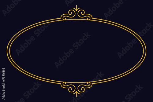 elipse art deco frame