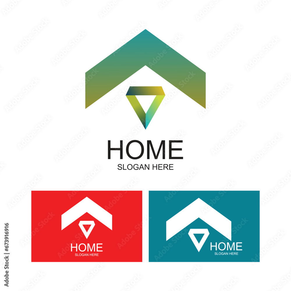 Home logo design simple concept Premium Vector