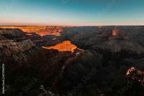 Beautiful view of the famous Grand Canyon National Park in Arizona, United States