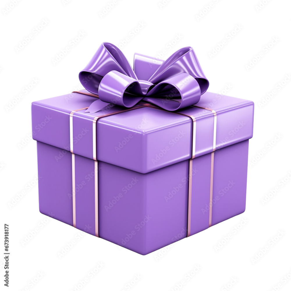 Violet gift box transparent background Violet gift box transparent background