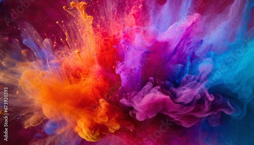 Colorful liquid ink explosion background