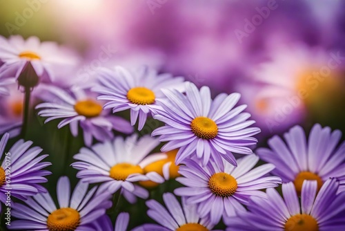  Soft Purple Daisy Bloom on a Sunny day.